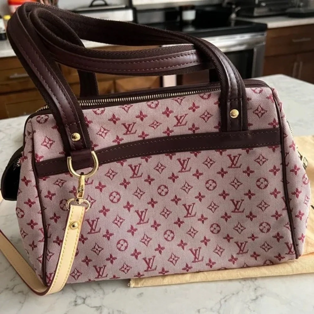 Authentic Louis Vuitton Josephine PM Monogram Mini Lin handbag - Picture 10 of 11